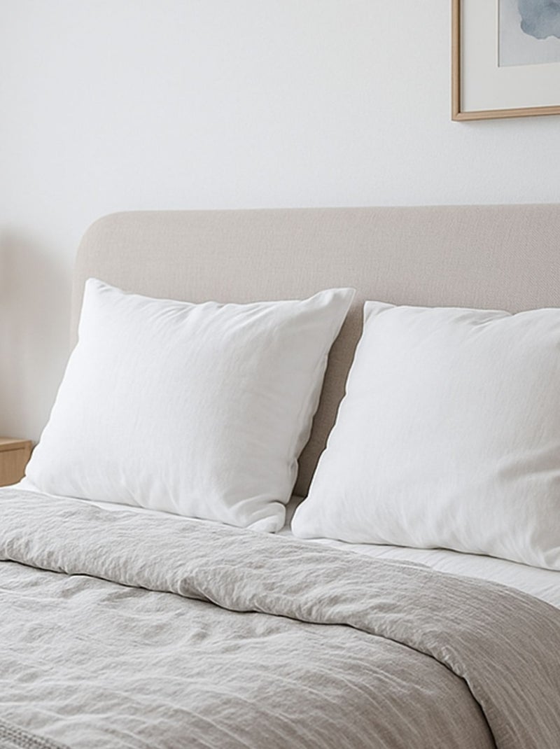 Oreiller anti-punaises moelleux (lot de 2) Blanc - Kiabi