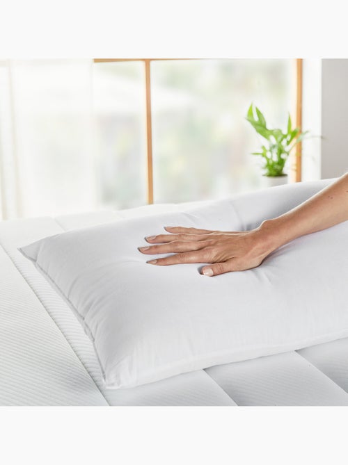 Oreiller Antiallergique en Fibre Housse 100% Coton - Kiabi