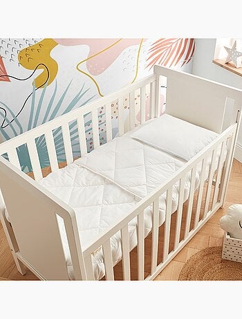 Oreiller avec enveloppe en percale de coton