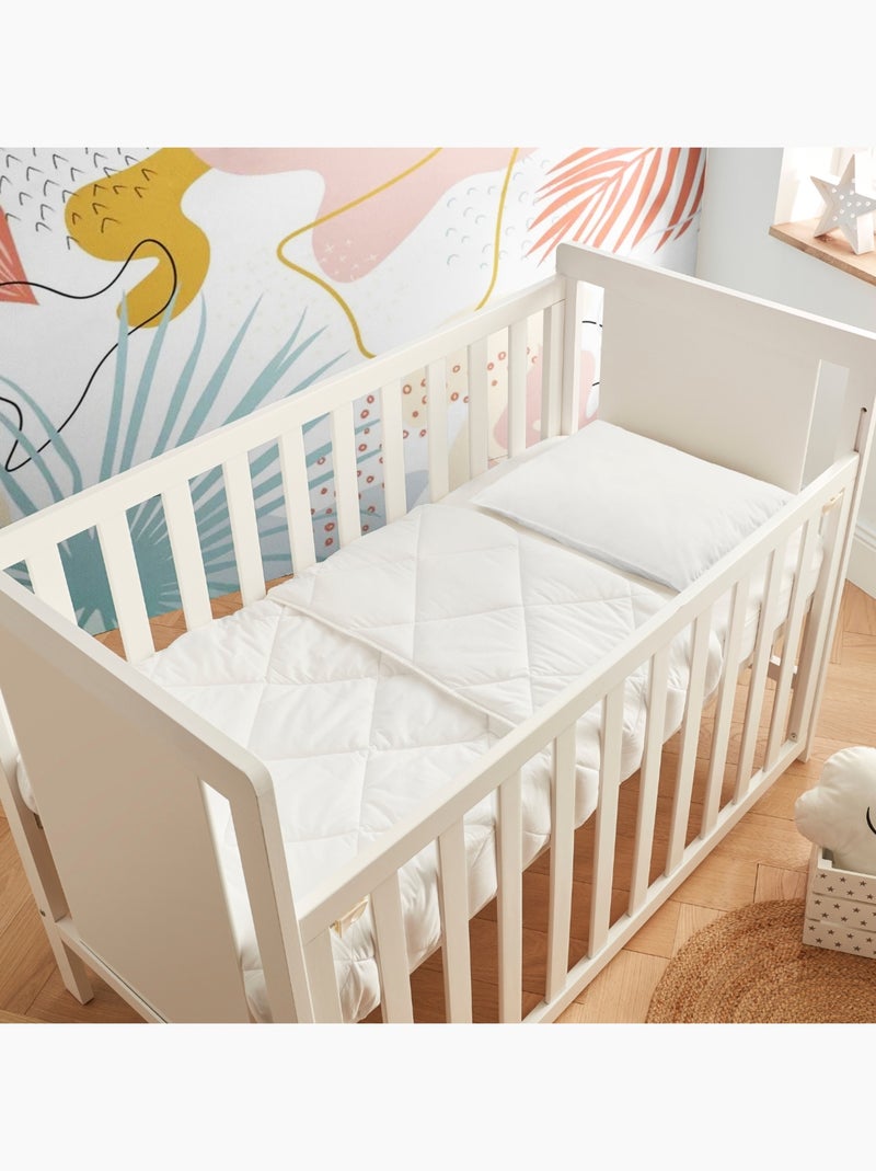 Oreiller avec enveloppe en percale de coton Blanc - Kiabi