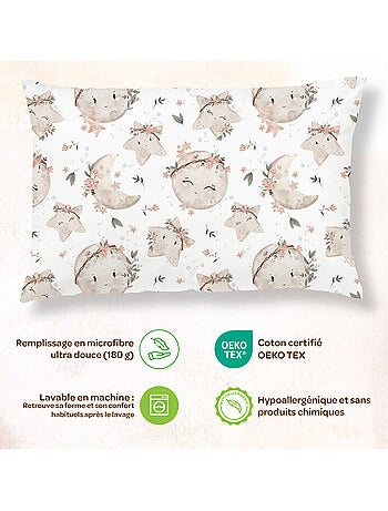 Oreiller avec taie inclus - Coton OEKO-TEX | SUPERBE BEBE