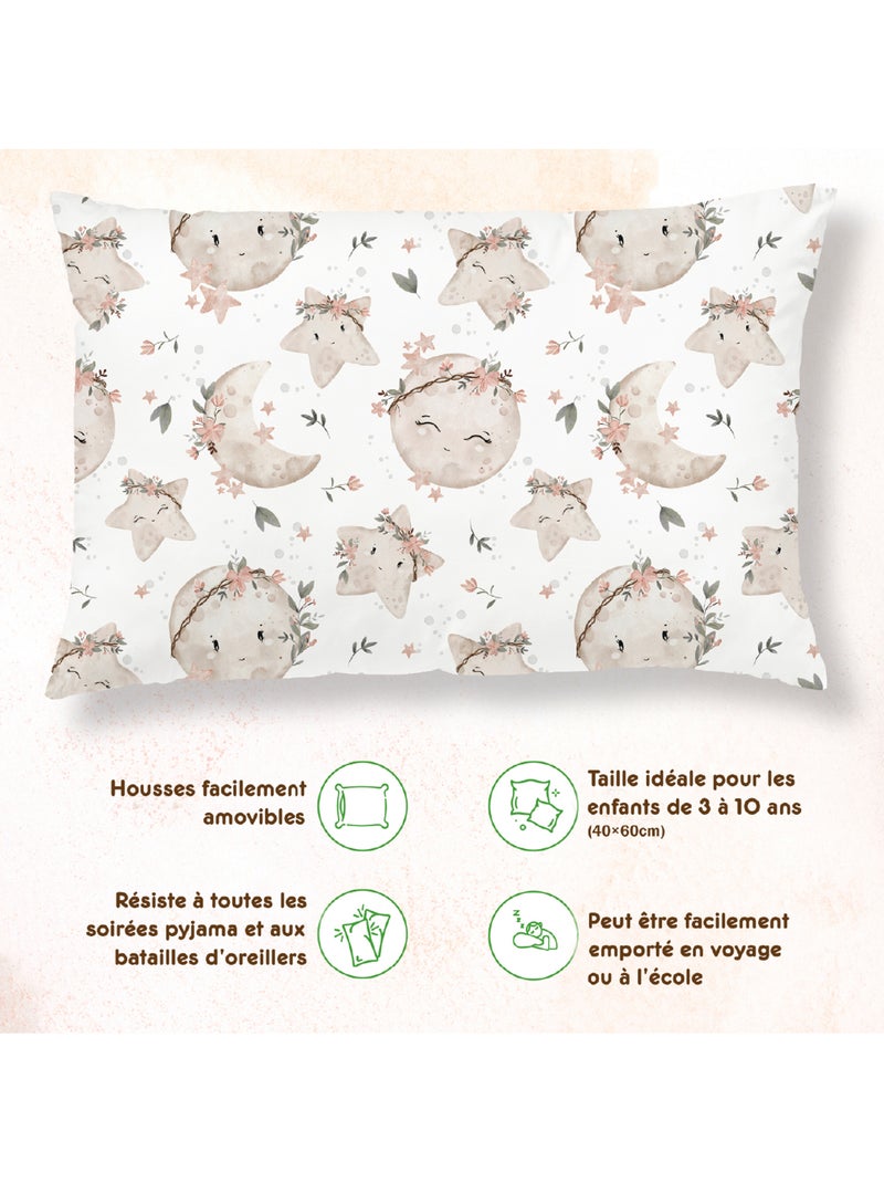 Oreiller avec taie inclus - Coton OEKO-TEX | SUPERBE BEBE Blanc - Kiabi
