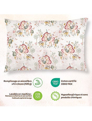 Oreiller avec taie inclus - Coton OEKO-TEX | SUPERBE BEBE