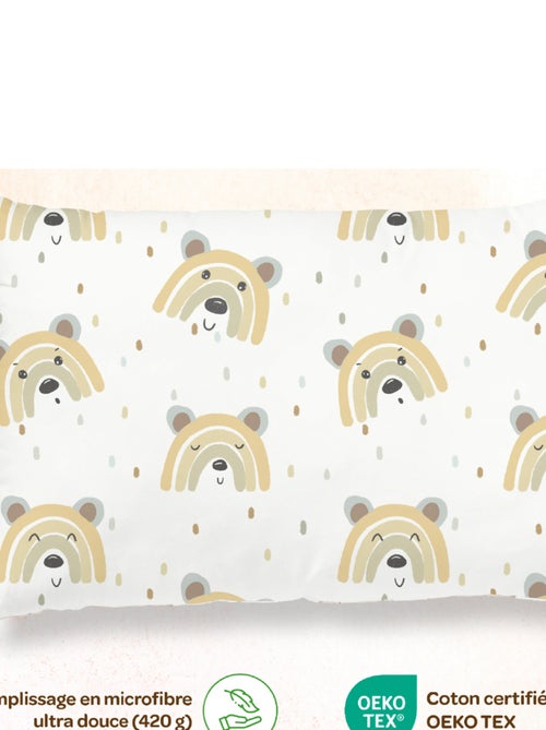 Oreiller avec taie inclus - Coton OEKO-TEX | SUPERBE BEBE - Kiabi