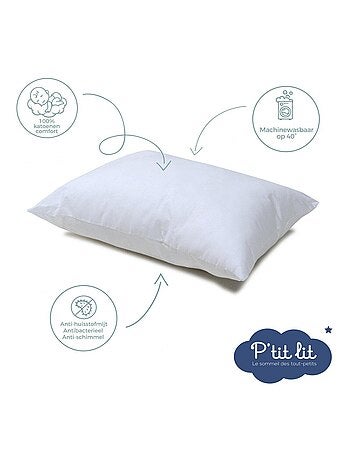 Oreiller Bébé | Coussin Enfant 40x60 | Enveloppe 100% Coton