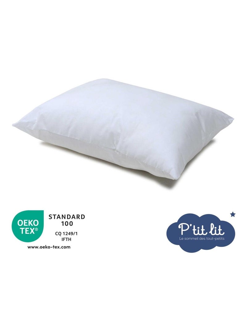 Oreiller Bébé | Coussin Enfant 40x60 | Enveloppe 100% Coton Blanc - Kiabi