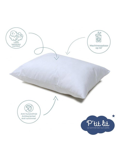 Oreiller Bébé | Coussin Enfant 40x60 | Enveloppe 100% Coton - Kiabi