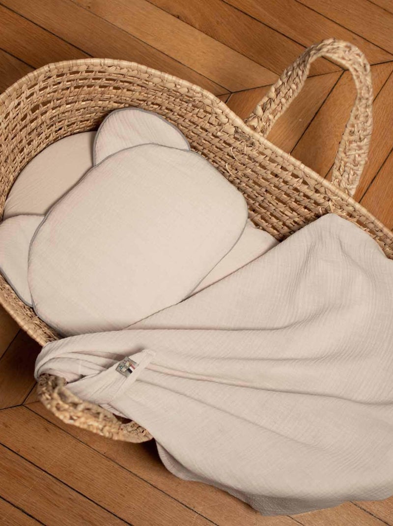 Oreiller bébé plat ourson en gaze de coton, Jeanne SEVIRA KIDS Bleu - Kiabi