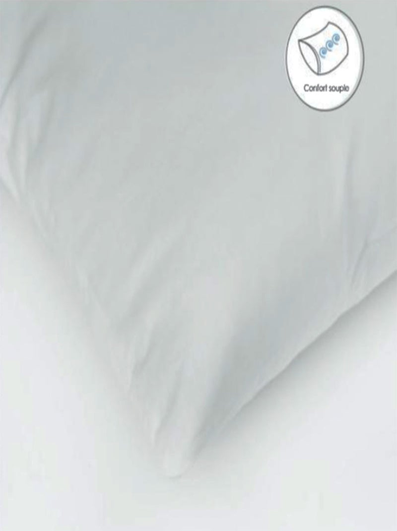 Oreiller Carré Enveloppe Coton Protection Blanc - Kiabi