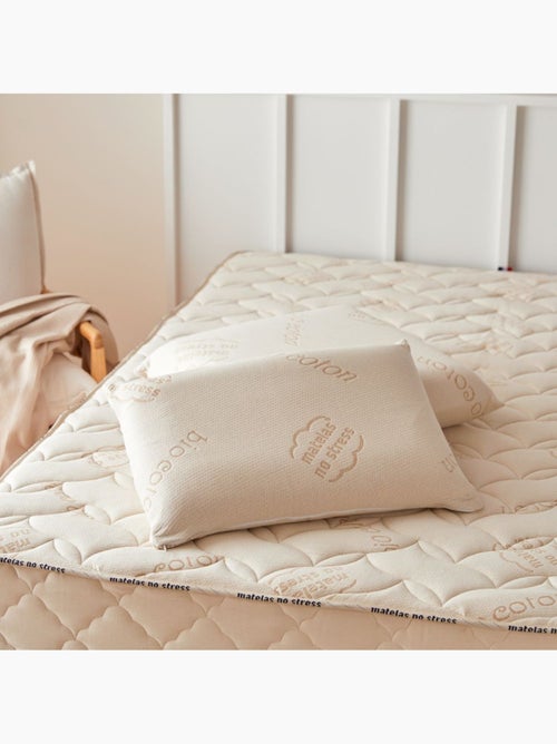 Oreiller confort : latex et coton bio - Kiabi Oreiller confort : latex et coton bio - Kiabi