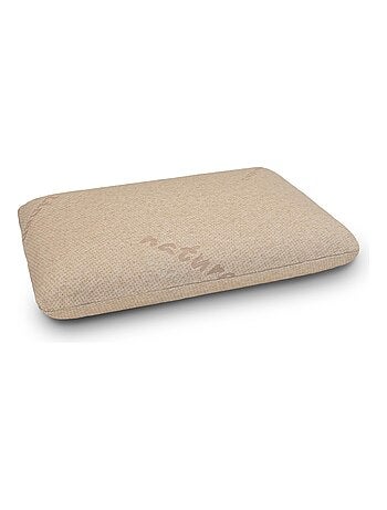 Oreiller coton BIO et lin 100% H12cm Mousse à mémoire de forme.