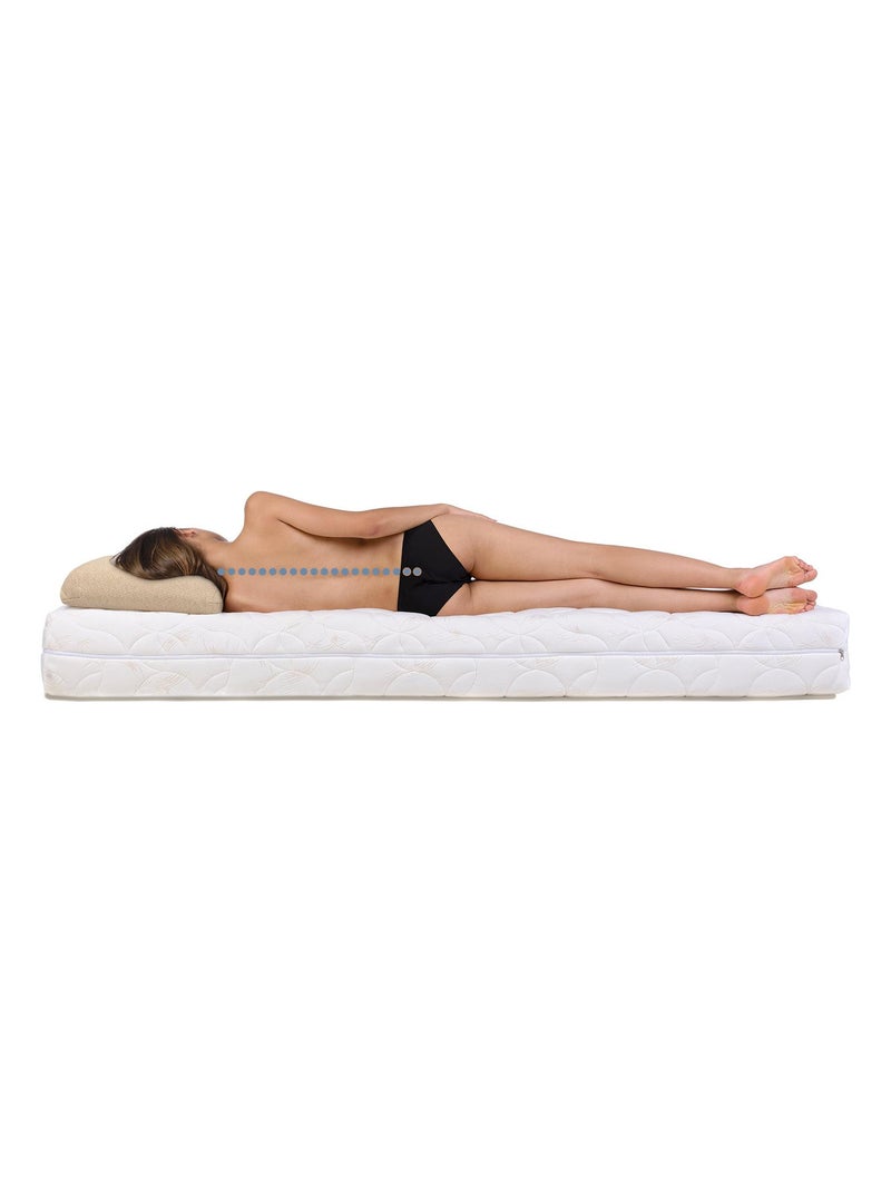 Oreiller coton BIO et lin 100% H12cm Mousse à mémoire de forme. N/A - Kiabi