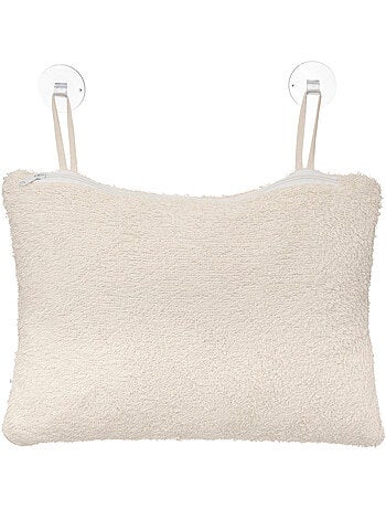 Oreiller de bain coton fixation ventouse
