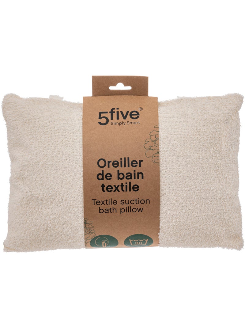Oreiller de bain coton fixation ventouse Beige - Kiabi