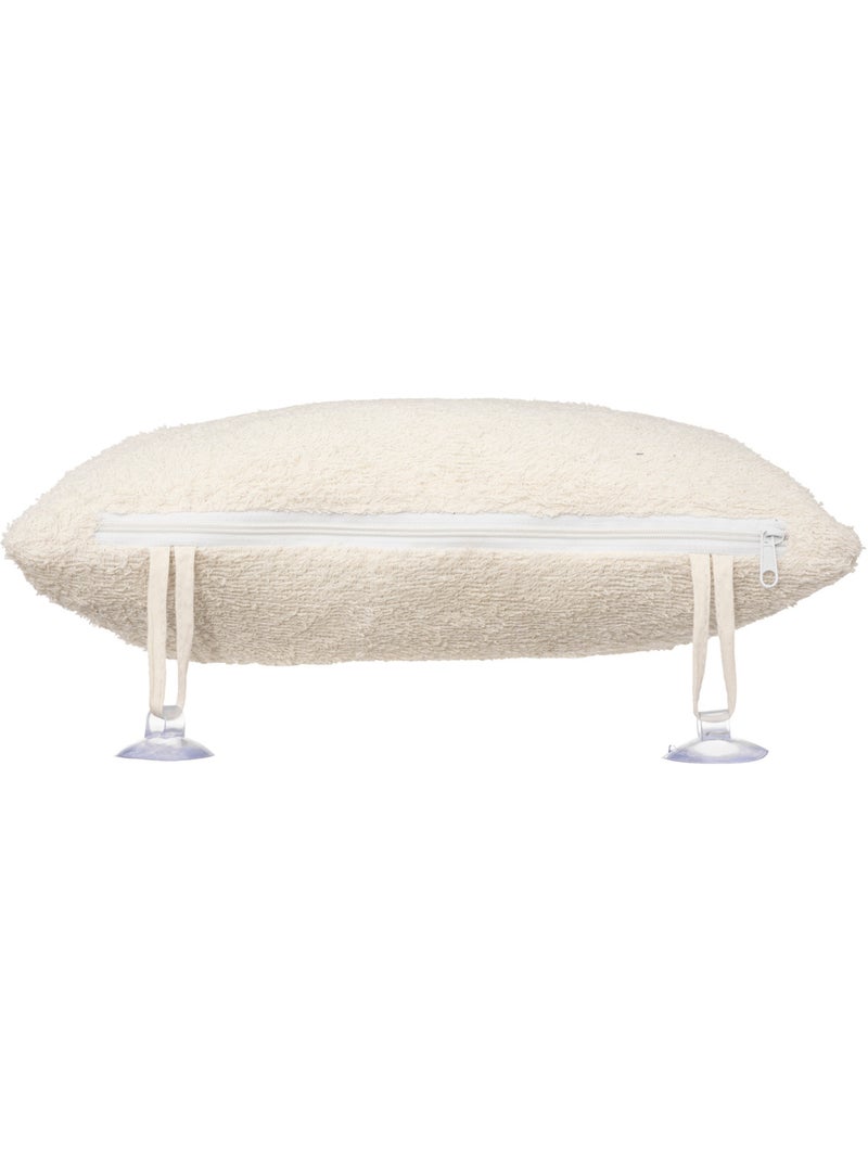 Oreiller de bain coton fixation ventouse Beige - Kiabi