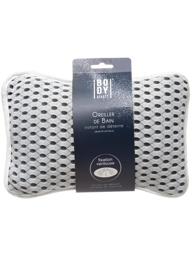 Oreiller de bain fixation ventouse Gris clair - Kiabi