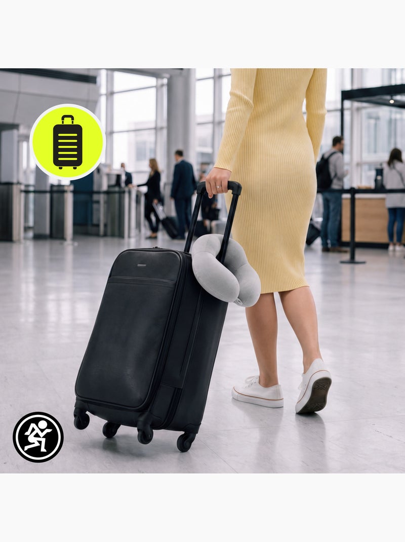 Oreiller de voyage cervical ergonomique d'avion hypermotion gris 26x26 cm Gris - Kiabi