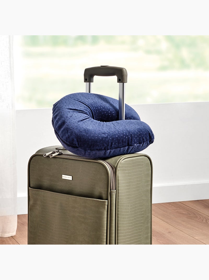 Oreiller de voyage cervical Visco Fermeté faible Bleu - Kiabi