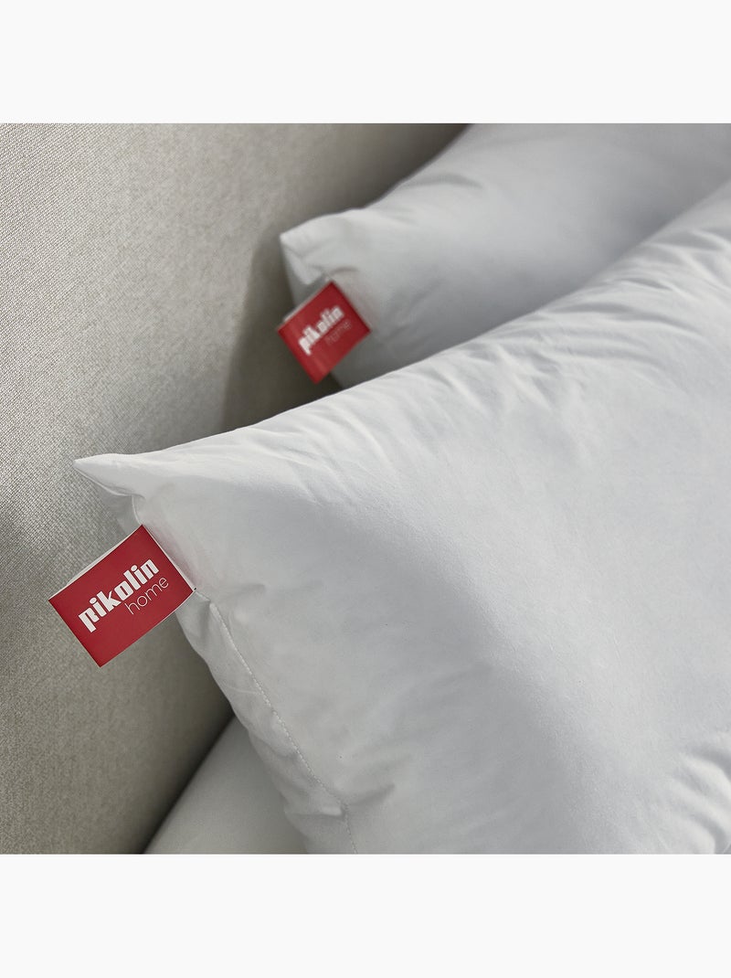 Oreiller d'hôtel Fibre Toucher doux Dormir sur le côté Blanc - Kiabi