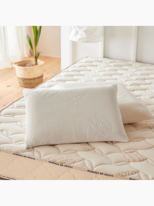 Oreiller douillet : bloc latex et viscose de bambou - Kiabi