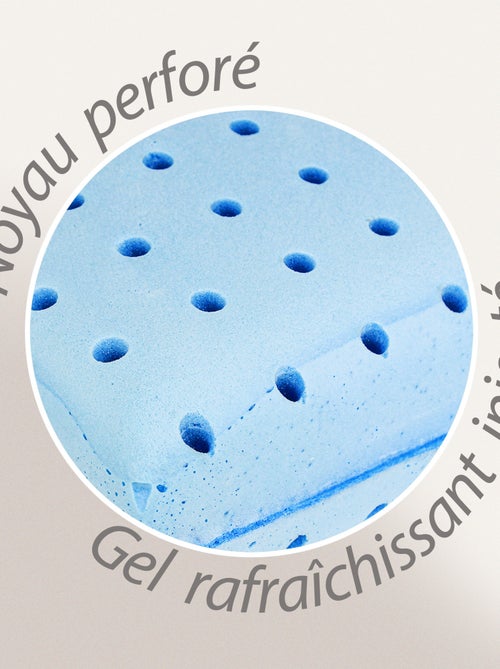 Oreiller DOZZA mousse à mémoire de forme moulée Aquagel - Kiabi Oreiller DOZZA mousse à mémoire de forme moulée Aquagel - Kiabi