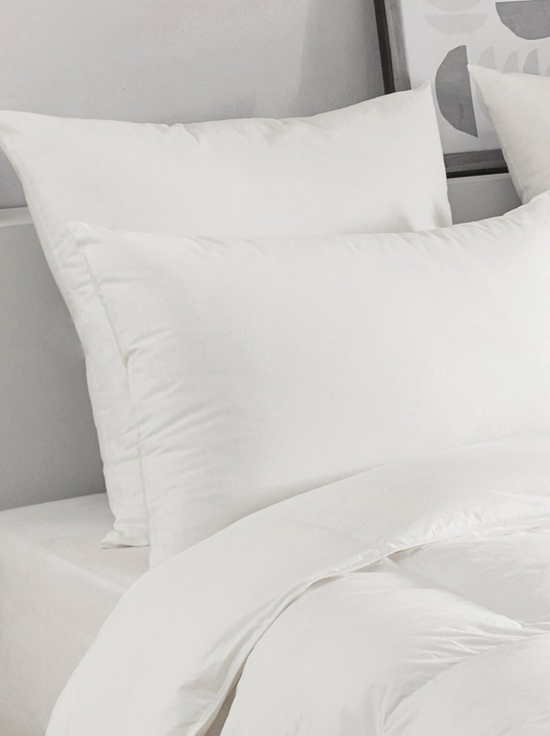 Oreiller en plumettes et duvet Blanc - Kiabi