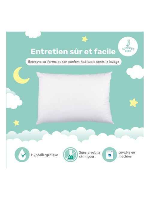 Oreiller enfant 40x60 | SUPERBE BEBE - Kiabi