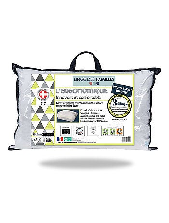 Oreiller Ergonomique - Soutien Ferme - Linge des Familles