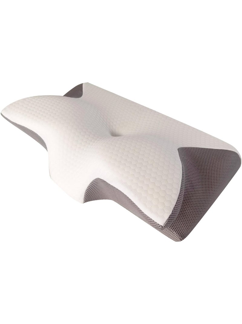 Oreiller ergonomique à mémoire de forme - oka Blanc - Kiabi