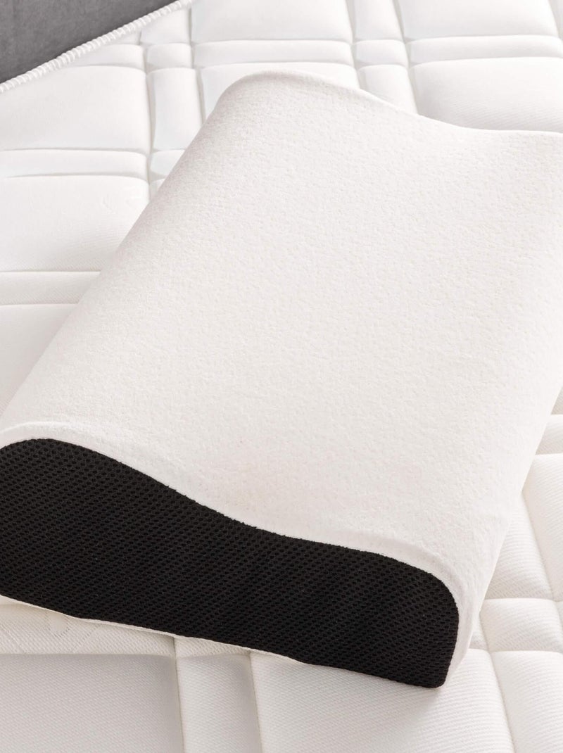 Oreiller ergonomique à mémoire de forme (lot de 2) Blanc - Kiabi