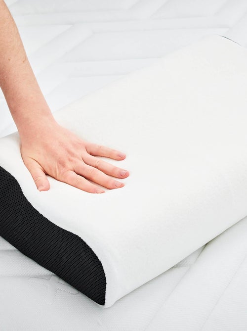 Oreiller ergonomique à mémoire de forme (lot de 2) - Kiabi Oreiller ergonomique à mémoire de forme (lot de 2) - Kiabi