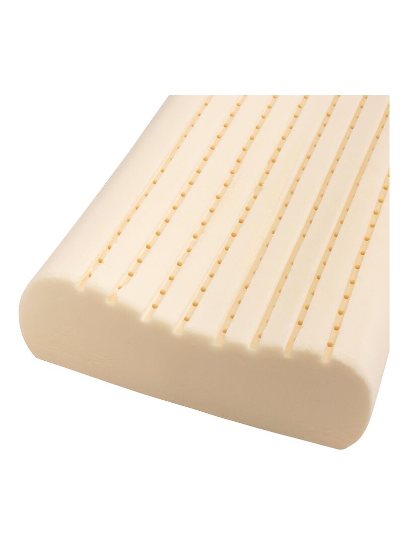 Marcapiuma - Paire de Coussins en Latex Naturel Modèle Savon - Oreiller Latex percé Ultra Respirant Reposage Naturel et Sano - Confort Ergonomique Anti-acariens - 100% Made in Italy