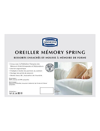 Oreiller ergonomique MEMORY SPRING