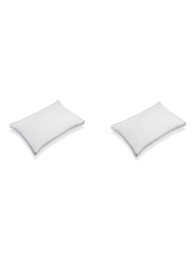 Oreiller ferme percale MICROGEL (lot de 2) N/A - Kiabi