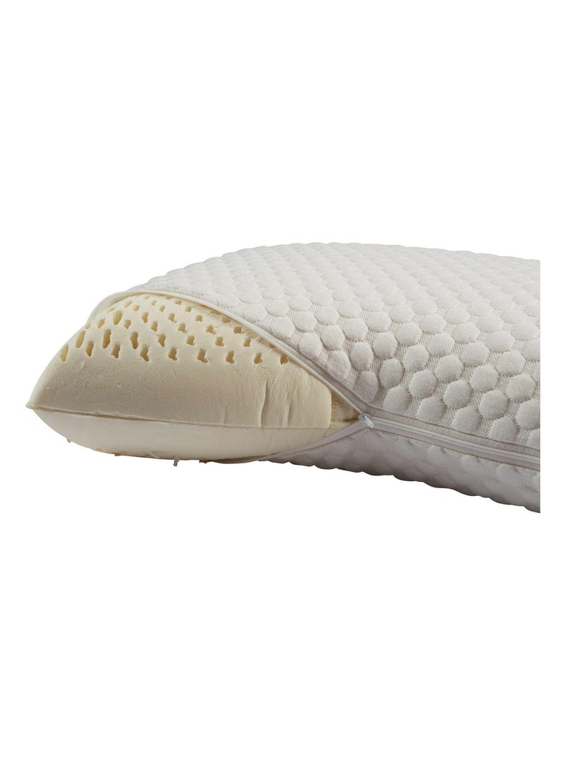 Oreiller latex, housse Blanc - Kiabi