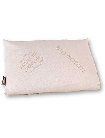 Oreiller memoire de forme et coton bio