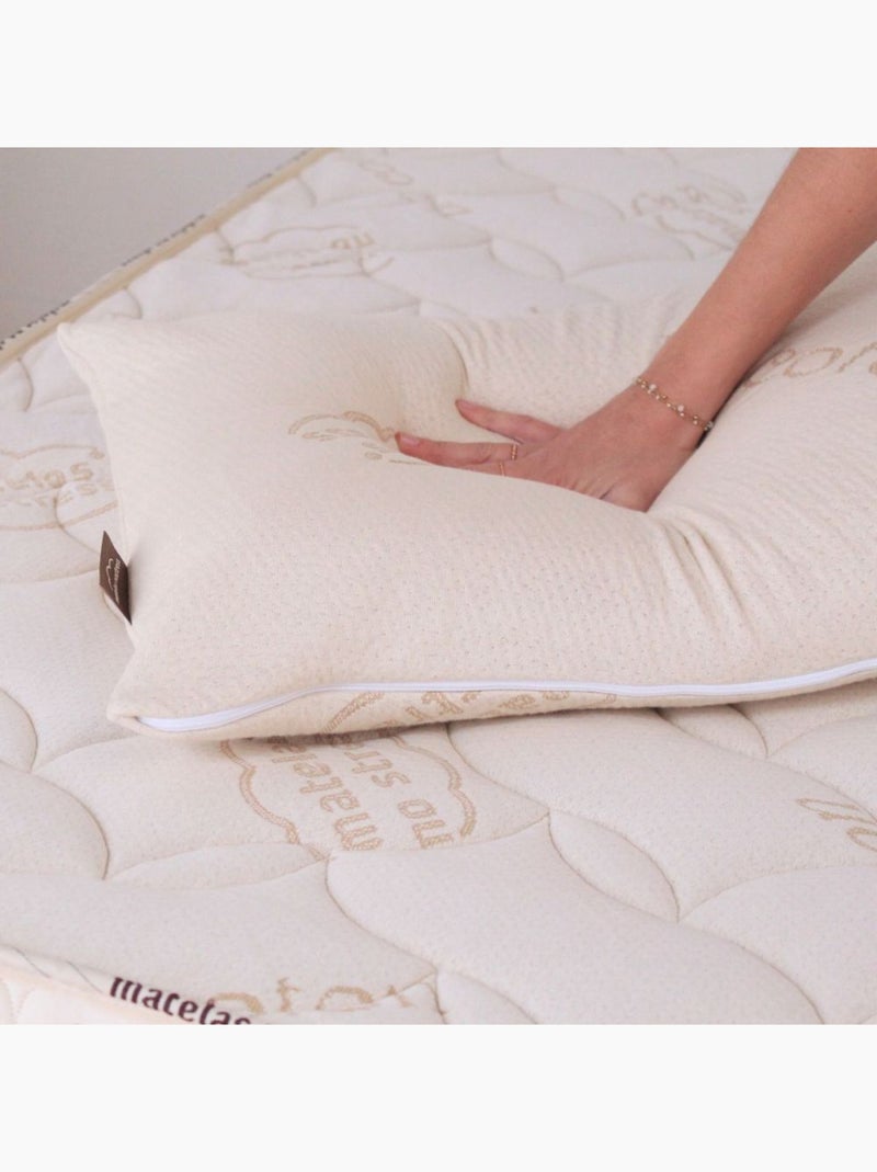 Oreiller memoire de forme et coton bio Blanc - Kiabi