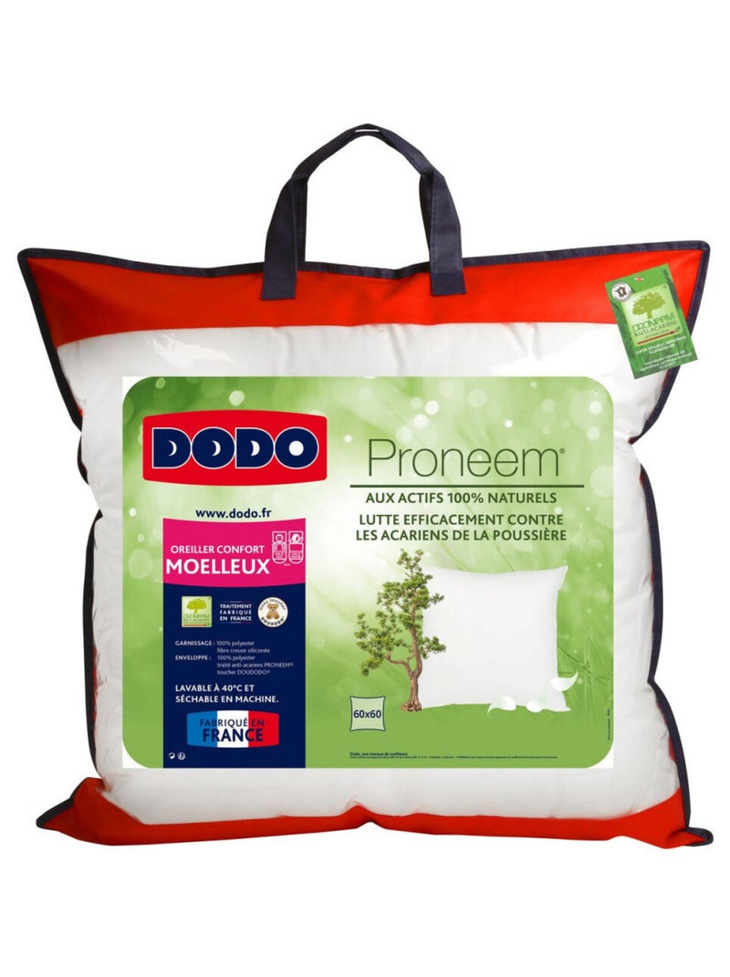 Oreiller moelleux antiacariens Proneem® Fibre VOLUPT'AIR® Dodo Blanc - Kiabi