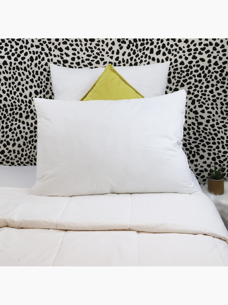 Oreiller moelleux enveloppe coton percale NUAGE Blanc - Kiabi