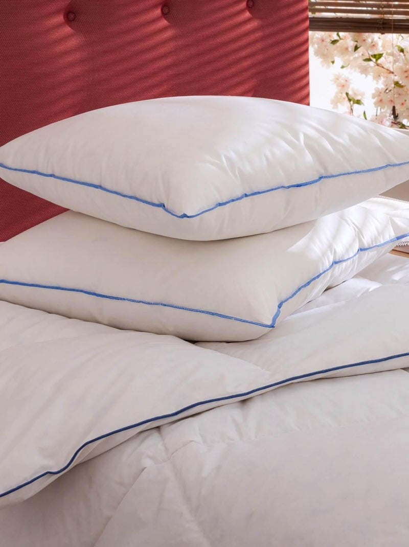 Oreiller moelleux/ferme duvet antiallergènes Blanc - Kiabi