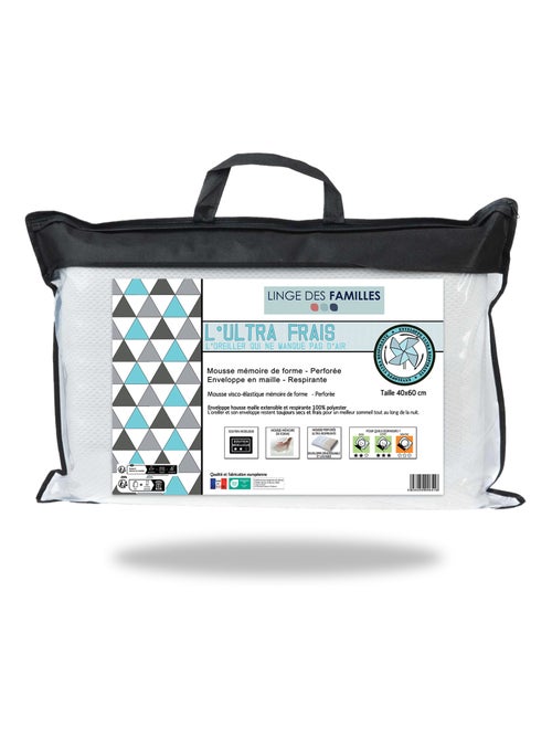 Oreiller Mousse Mémoire de Forme Respirant - Linge des Familles - Kiabi
