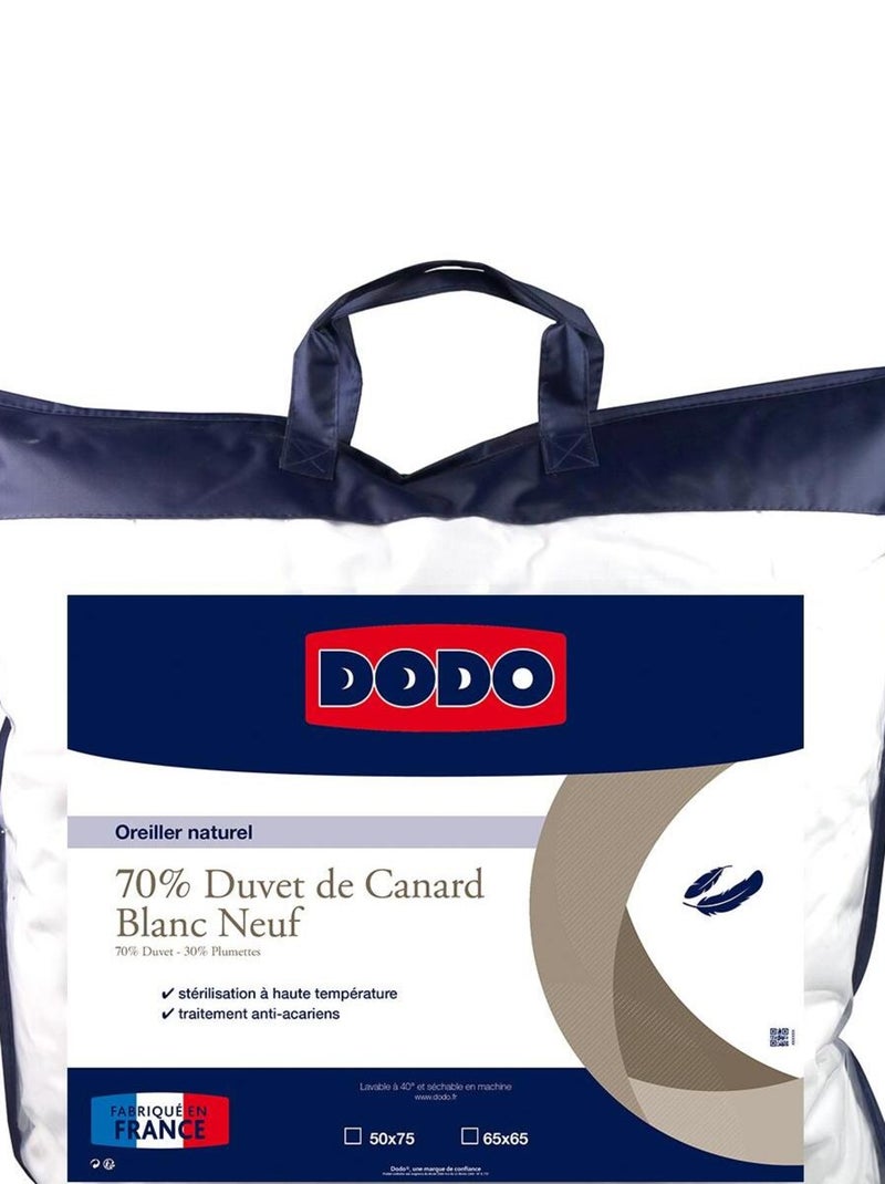 Oreiller naturel 70% duvet de Canard - DODO Blanc - Kiabi