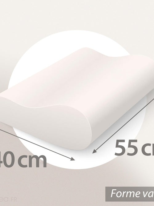Oreiller PILO Visco-végétal à mémoire de forme Ergonomique - Kiabi