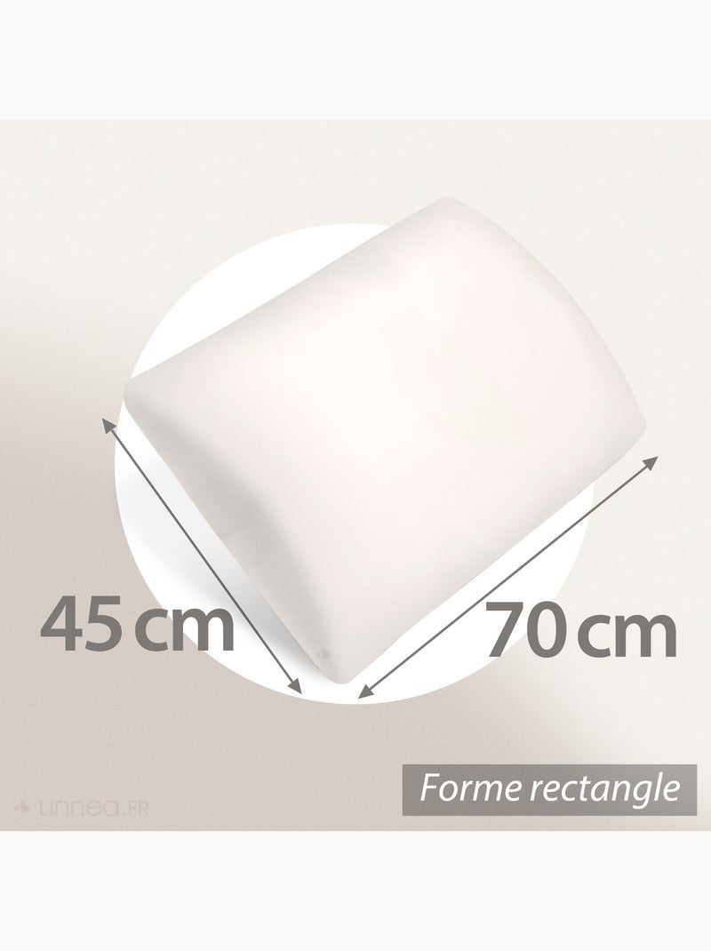 Oreiller PILO Visco-végétal à mémoire de forme Rectangulaire Blanc - Kiabi