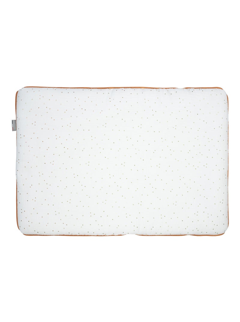 Oreiller plat en gaze de coton, Jeanne SEVIRA KIDS Blanc Doré - Kiabi