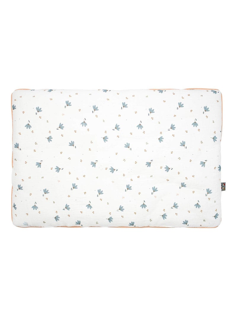Oreiller plat réversible en gaze de coton, Bleuet SEVIRA KIDS Bleu - Kiabi