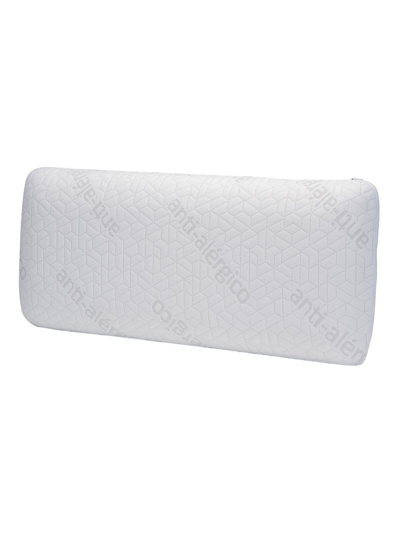 Oreiller viscoélastique double housse anti-acariens Blanc - Kiabi