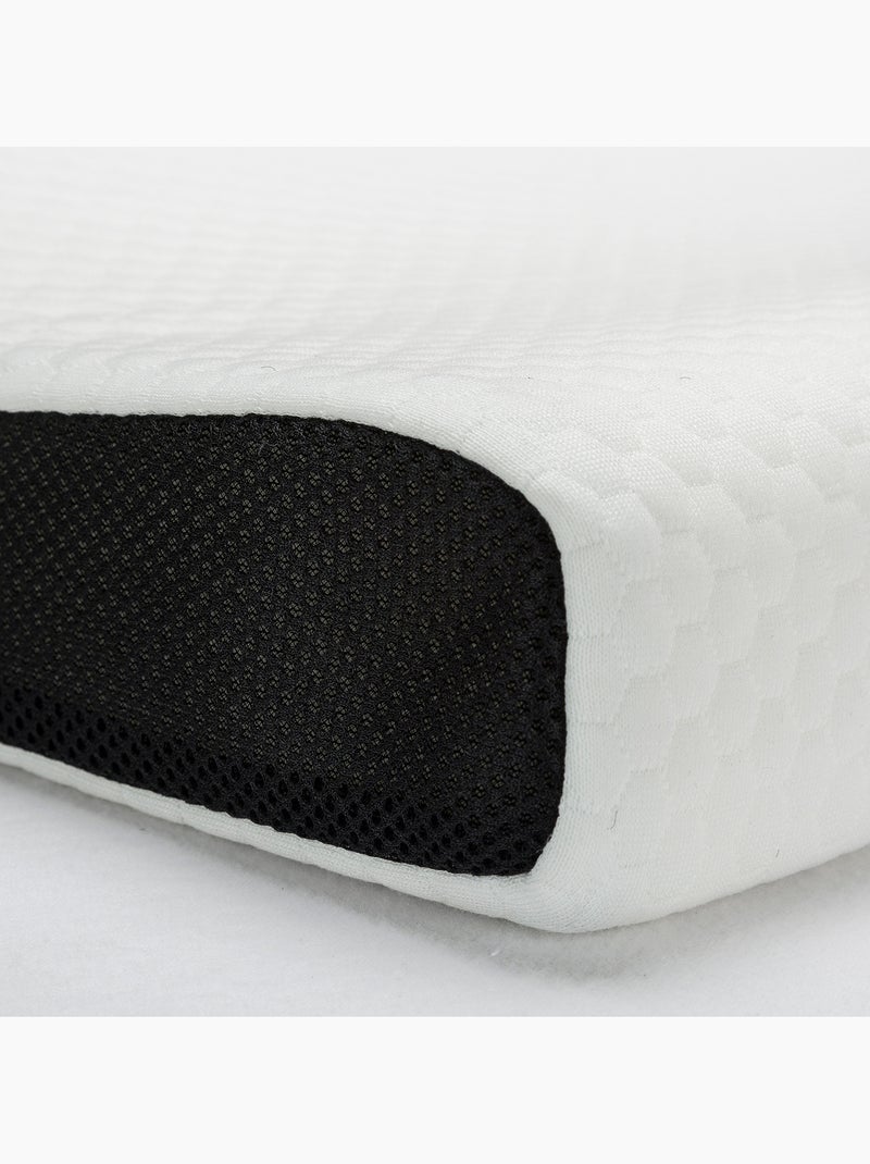Oreiller Viscoélastique Ergonomique Aloe Vera Fermeté moyenne Blanc - Kiabi