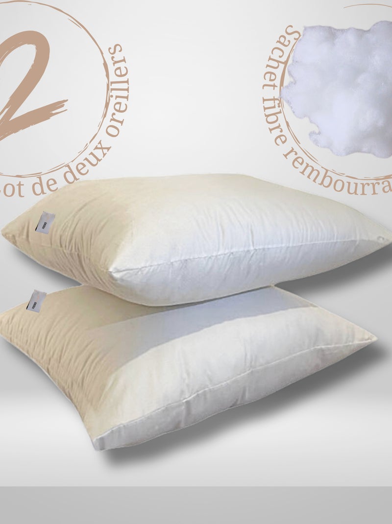 Oreillers Polyester moelleux PROMO LINGE Blanc - Kiabi
