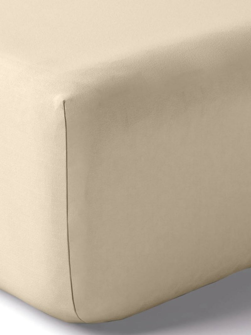 ORGANIC DRAP HOUSSE BONNET 30CM 50% CHANVRE 50% COTON Jaune pâle - Kiabi